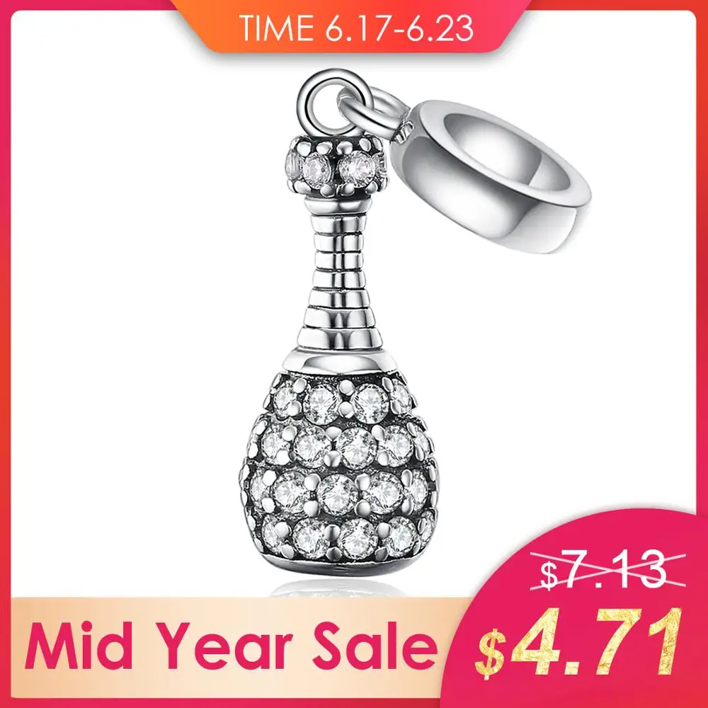 

JewelryPalace Perfume Bottle 0.9ct Cubic Zirconia 925 Sterling Silver Charm Dangle Pendant For Women 2019 New Hot Sale