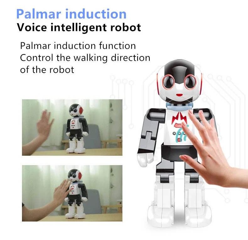  New 2.4Ghz rc remote control intelligent smart robot humanoids robot palm induction Toy educational - 32888499337