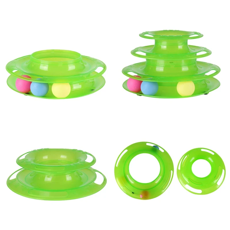 

Funny Cat Pet Toy Cat Toys Intelligence Triple Play Disc Cat Toy Balls Ball Toys Pets