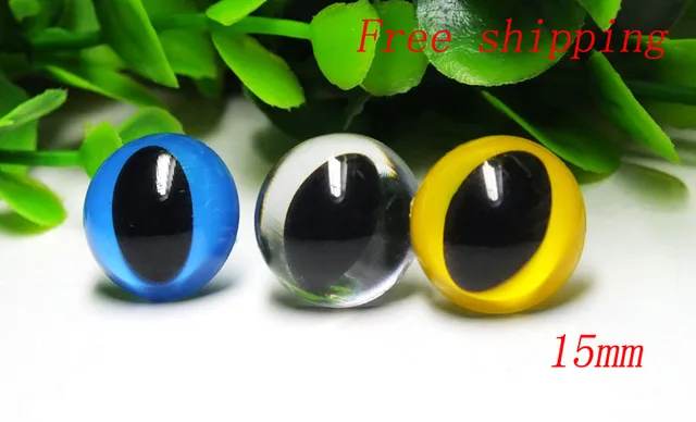 Ojos de seguridad para Ojos de Animal, 60 uds., 15mm, azul, blanco, amarillo, Ojos de gato, ojos para Amigurumi Ojos de seguridad para Ojos de Animal, 60 uds., 15mm, azul, blanco, amarillo, Ojos de gato, ojos para Amigurumi