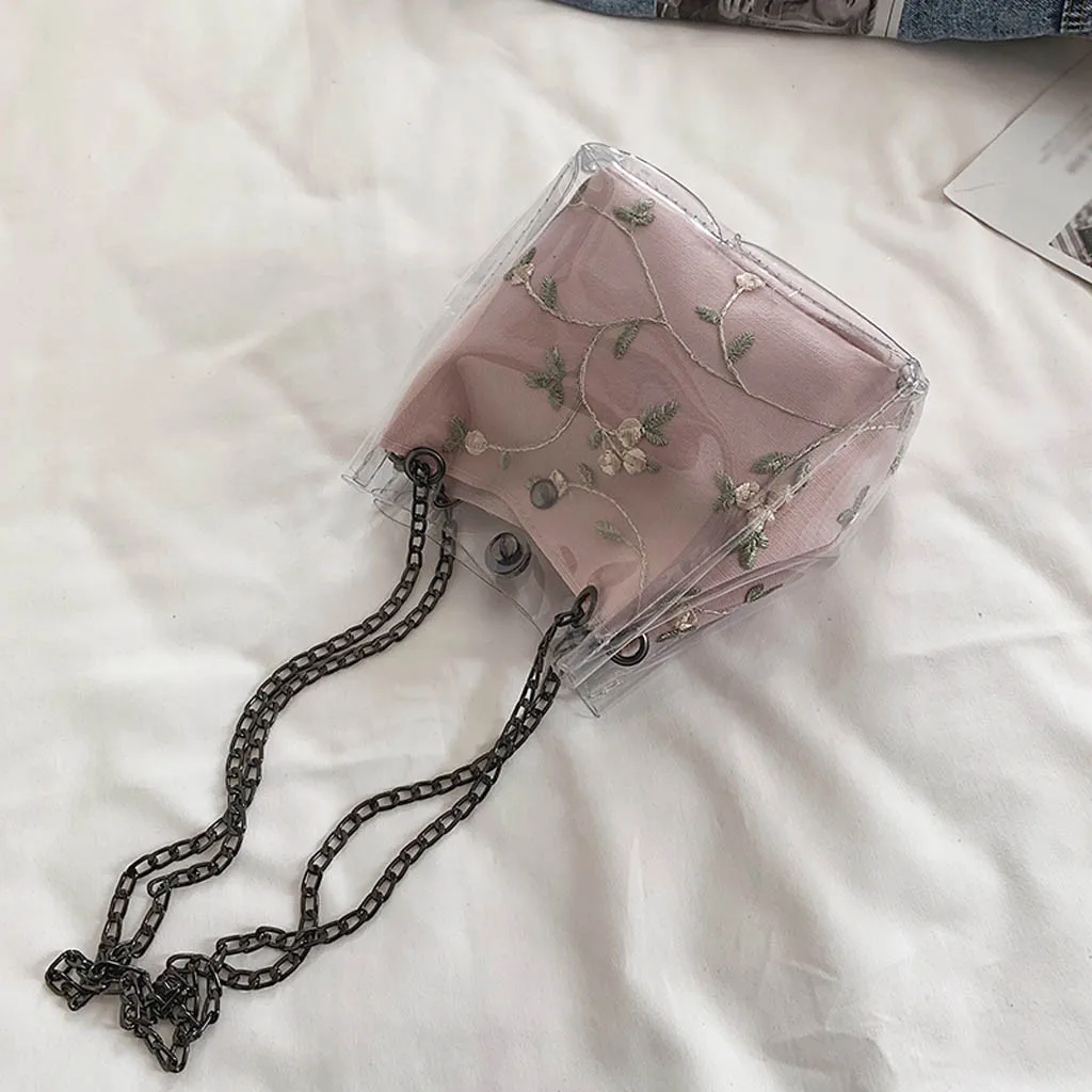 Aelicy модные женские туфли 2019 сумки на плечо сумка маленькая прозрачная сумка блочного Женская мини цепи Мужская тотализаторов