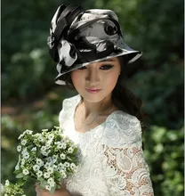 2017 frauen Derby Kirche Hochzeit Strand Cocktail-abend-partei Sonnenhüte Kleid Breiten Krempe Vintage Kappe Berets Fedora 100% Polyester