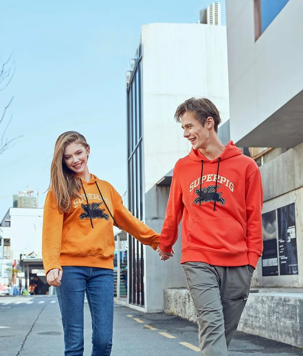  Original xiaomi youpin flying pigs old embroidered sweater men and women models cold warm sweater S