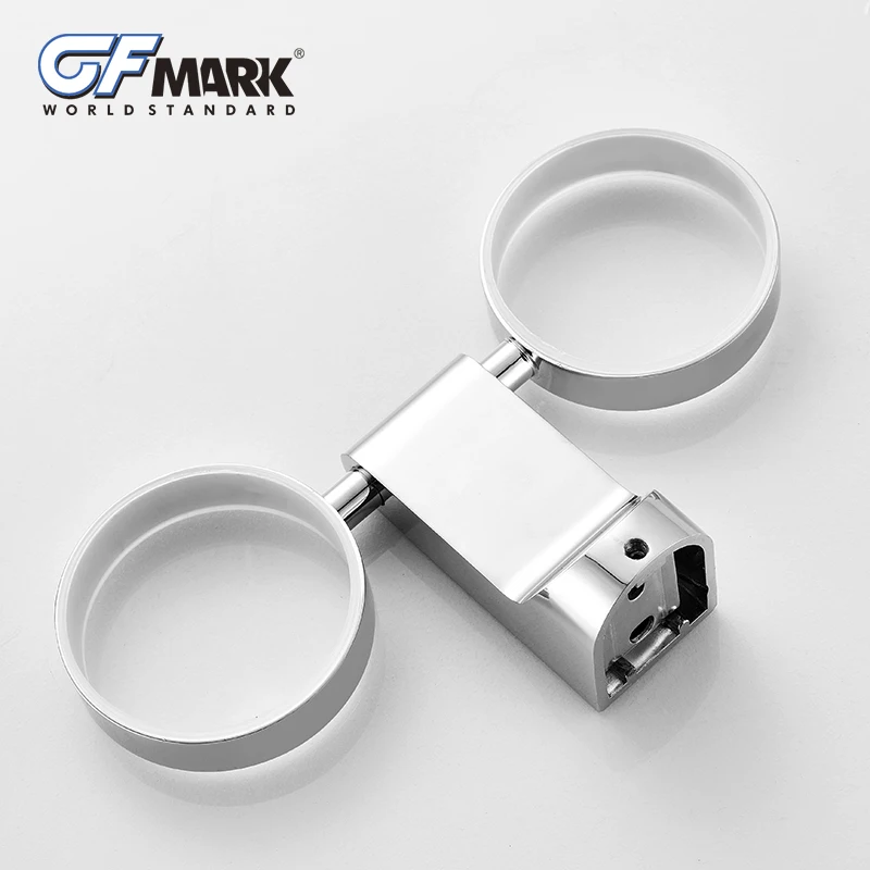 GFmark Двойные керамические чашки держатель хромированные аксессуары для ванной