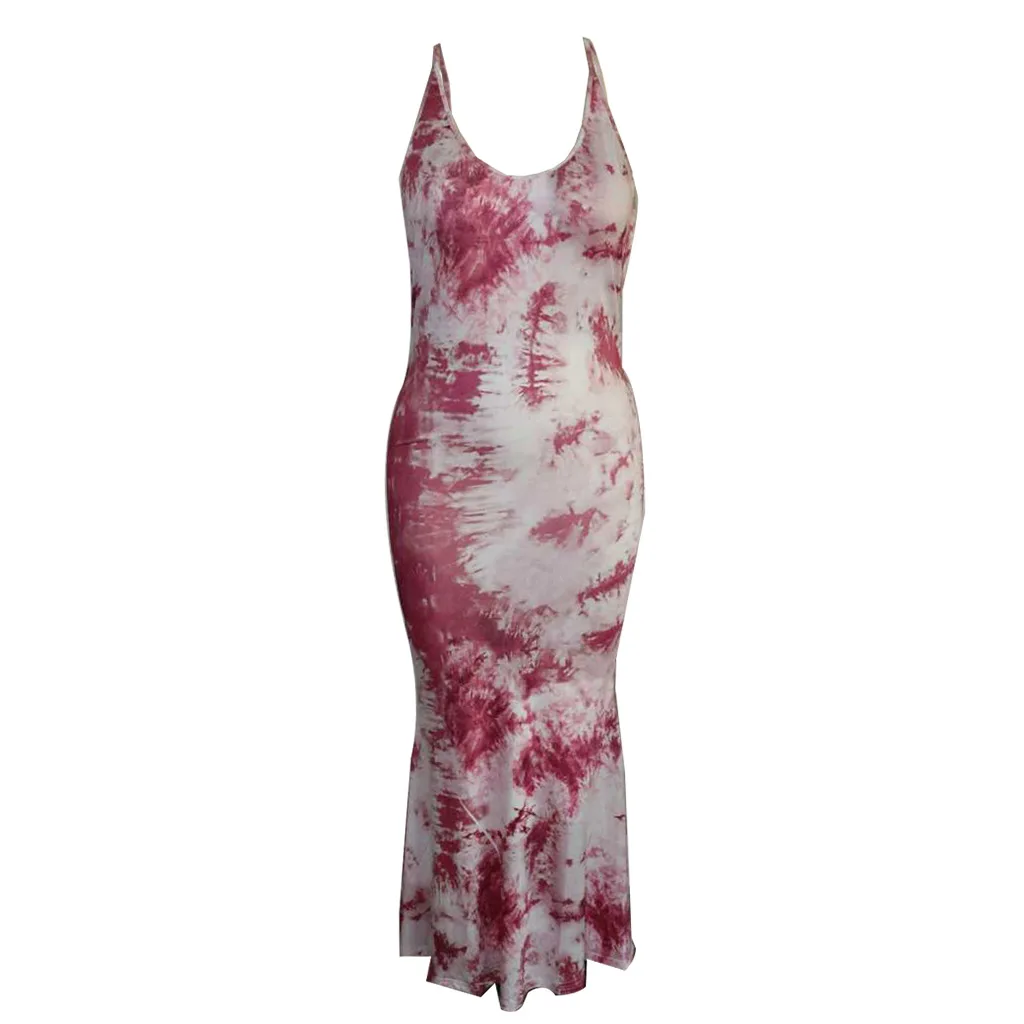 Sexy Backless Spaghetti Strap Dress For Women Summer Boho Printed Boho Vintage Long Beach Party Robe Longue Vestidos De Festa