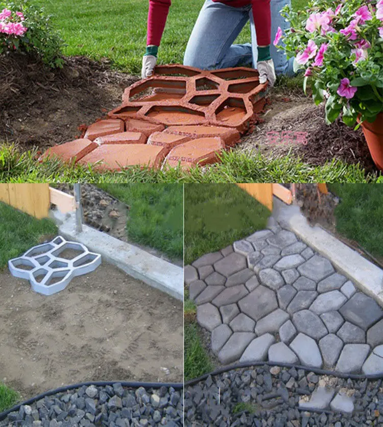 Driveway Paving Brick Patio Concrete Slabs Path Pathmate Garden Walk Maker Mould | Дом и сад