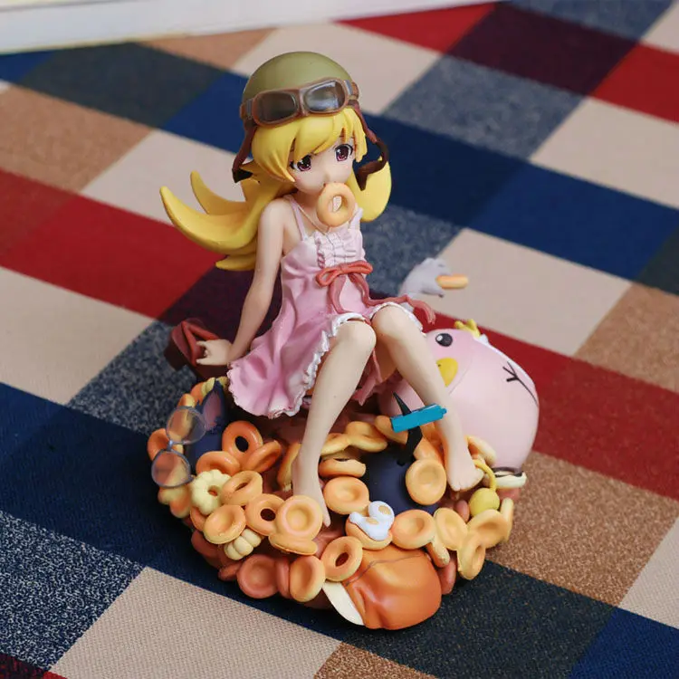 Free shipping Bakemonogatari Monstory Oshino Shinobu donuts 1/8 scale figure PVC 20cm height Japan anime toys | Игрушки и хобби