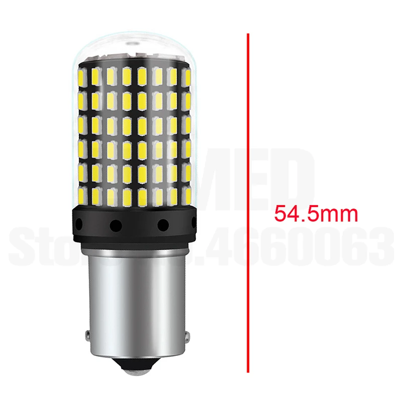 10x1156 BA15S P21W Автомобильный светодиодный светильник BAU15S PY21W T20 7440 W21W s 3014 144smd Canbus Нет