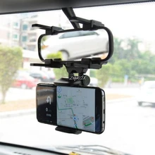 Phone Holder 360 Degrees Car Rearview Mirror Mount Phone Holder Universal Stands For iPhone Samsung HTC GPS Smartphone Z17