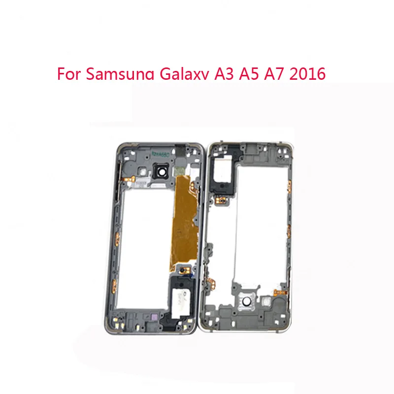 Для samsung Galaxy A3 A5 A7 A310F A510F A710F ЖК-Корпус Передняя средняя рамка крышка с клеем