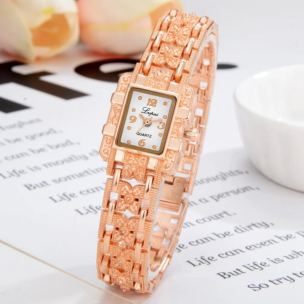 

2019 new Fashion Ladies Women Unisex Stainless Steel Rhinestone Quartz Wrist Watch Luxury Stainless Steel Golden Women Watches