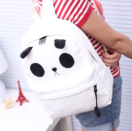#*Cheap stacy bag women canvas backpack girls cartoon panda small bag female kids cute casual messenger children bag school bag