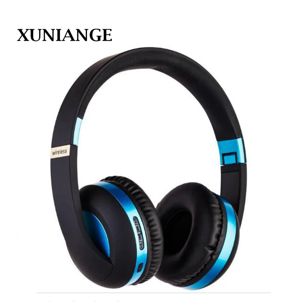 XUNIANGE TF card active noise canceling headphones wireless Bluetooth headset mobile phone computer bass bass music headset