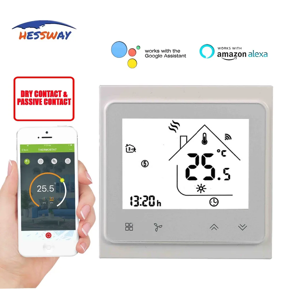 HESSWAY TUYA Smart WI FI чип диод 5 + 2 периода программируемый Температура термостат