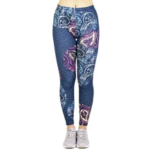 Стильные Леггинсы mujer Пейсли шары печать женские леггинсы для фитнеса женские с высокой талией женские леггинсы для тренировки