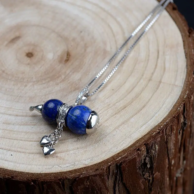 FNJ Lapis Lazuli Gourd кулон из серебра 925 пробы оригинальные подвески чистого S925 для