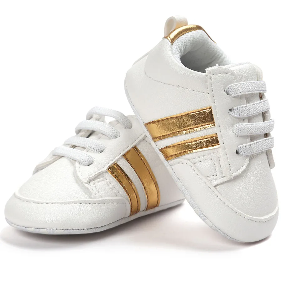 ROMIRUS Baby Boys Sneakers indoor Toddler Shoes First Walkers Soft Bottom For Children Kids Girls White