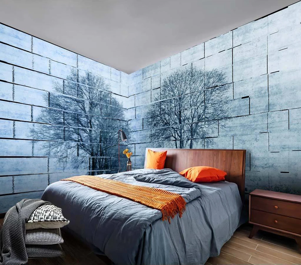 Декоративные обои лесная тема стена с изображением дерева
