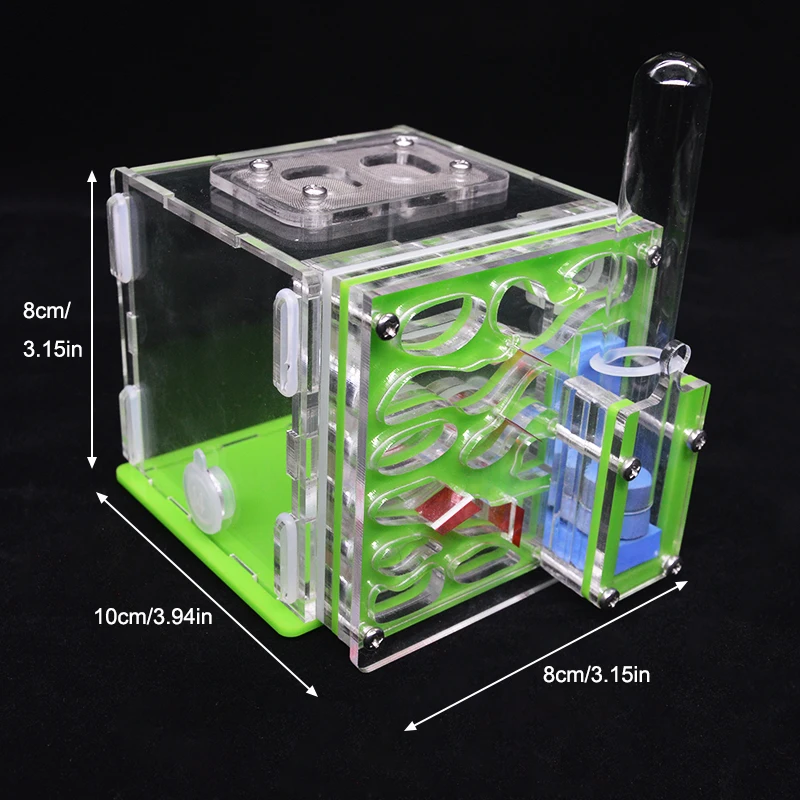 DIY acryl Ant ферма Муравьиное гнездо с питанием площадка муравей дом для домашних животных Anthill мастерской муравей дом с увлажняющей водной башней 8*8*10 см