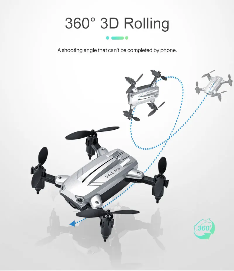 

Foldable Selfie RC Drones KY301 Helicopters With WiFi HD Camera Altitude Hold 4CH FPV RC One Key Take Off