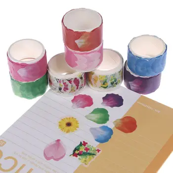 

Cute Kawaii Creative Watercolor Sakura Petal Tape Adhesive Tape DIY Decoration Sticker Japanese Stationery Scrapbooking Supplie