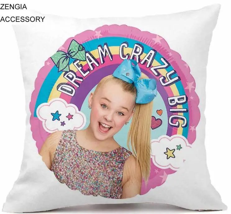 ZENGIA JoJo Siwa Наволочка на подушку размером 45*45, декоративная девочка Подушка Чехол Наволочка из полиэстера для декоративной диванной подушки детские подушки - Цвет: 3