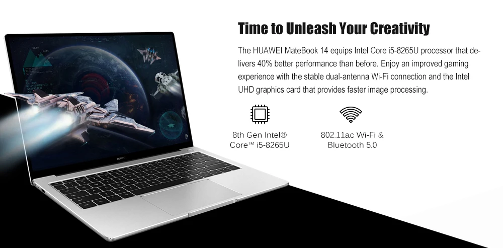 HUAWEI MateBook 14 ноутбук 14 дюймов Linux домашний i5-8265U/i7-8565U четырехъядерный 8 Гб ОЗУ 512 ГБ SSD датчик отпечатков пальцев ноутбук