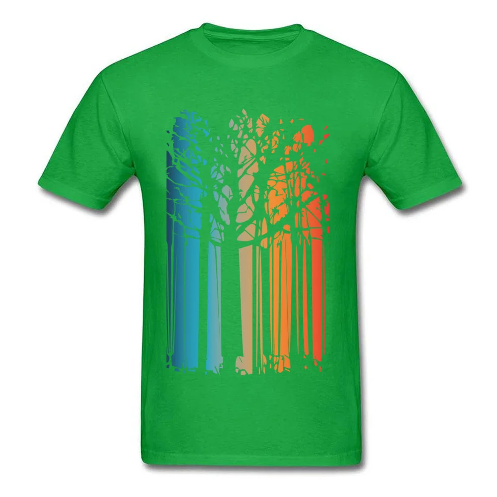 Magic colored forest Fashionable T Shirts for Men Cotton Lovers Day Tees Printed Tops T Shirt Short Sleeve Fashion Round Neck Magic colored forest green