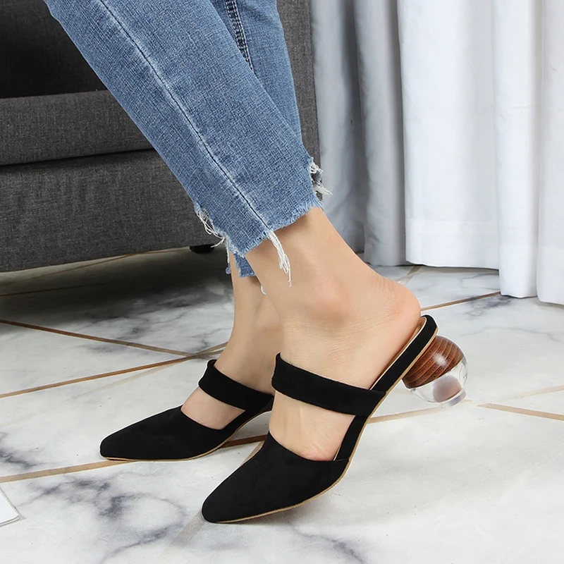 black and white mules shoes