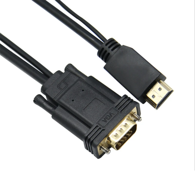 VGA к HDMI кабель с аудио USB источник питания 1080P VGA HDMI адаптер конвертер мужчин и мужчин для ноутбук с HDTV проектор Ps3 Xbox