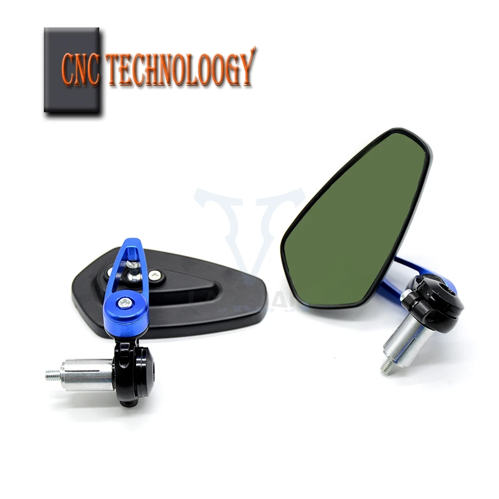Motorcycle Mirrors Handle Bar End Side Rearview Mirrors Blue Glass Cafe Racer For Ducati XDiavel S STREETFIGHTER 1100S 1092 848