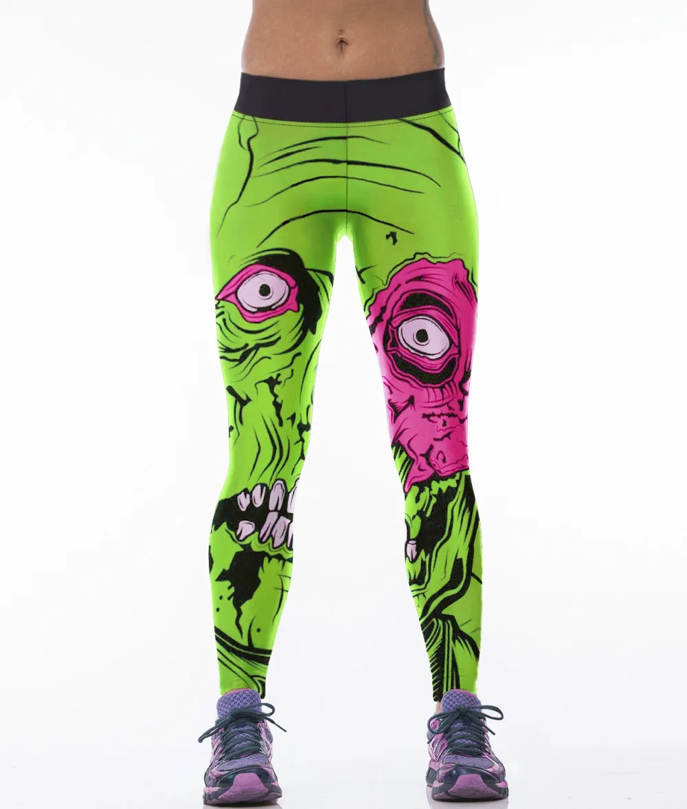 green muscle leggings