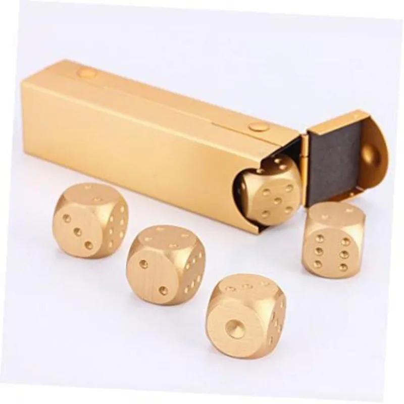 5Pcs/Lot 1.6cm Aluminium Alloy Party Bar Drinking Dice Entertainment