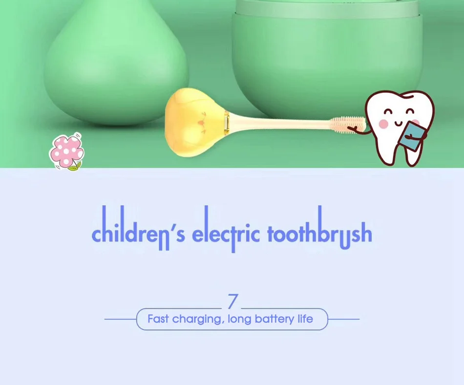 Силиконовые Зубная щётка электрическая зубная щетка для ухода Перезаряжаемые отбеливание зубов здоровья детская зубная щетка Зубная