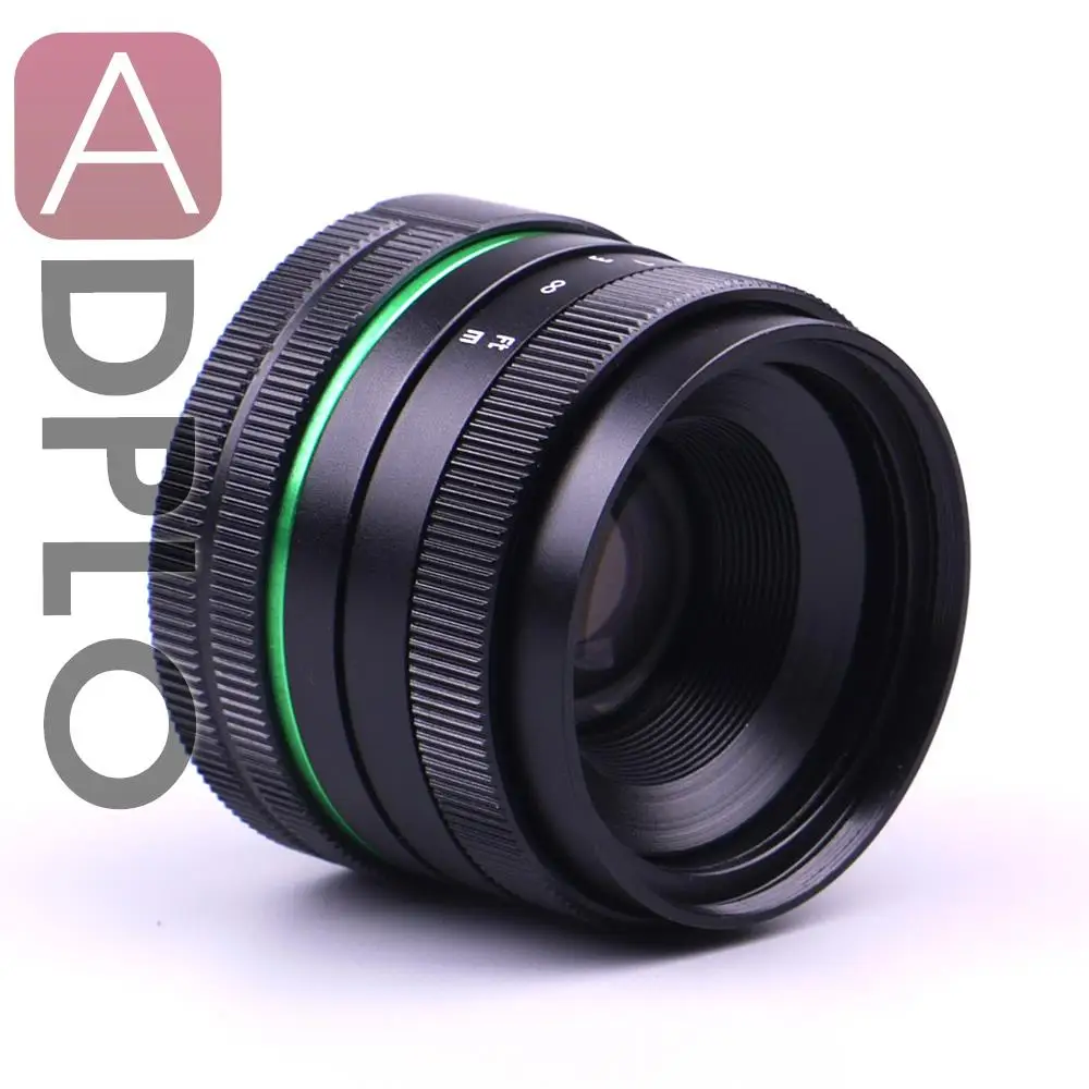 New green circle Lens 35mm Upgraded Style Manual Iris Lens  For NEX E.0SM N1 PQ Fuji, Nikon, Ol.ympus