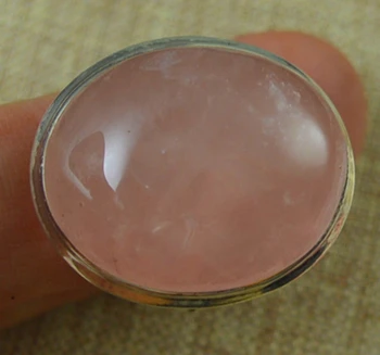 

Lovegem Genuine Rose Quartz Ring 925 Sterling Silver,Size :7.75 , AR0221