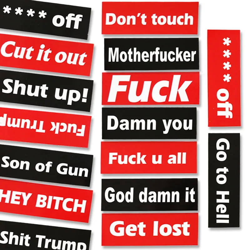 

8-32 Pcs Cool PVC Personality Text Waterproof Sticker Toys for Car Bicycle Motorcycle Skateboards on Luggage Laptop Stickers