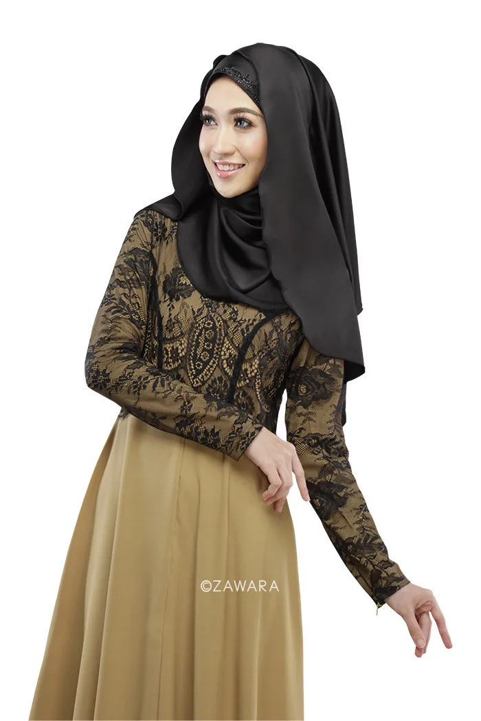 Исламской платья Кружева мусульманская одежда для женщин длинные рукава мусульманские платья макси Дубай Большие размеры женская одежда wl5001