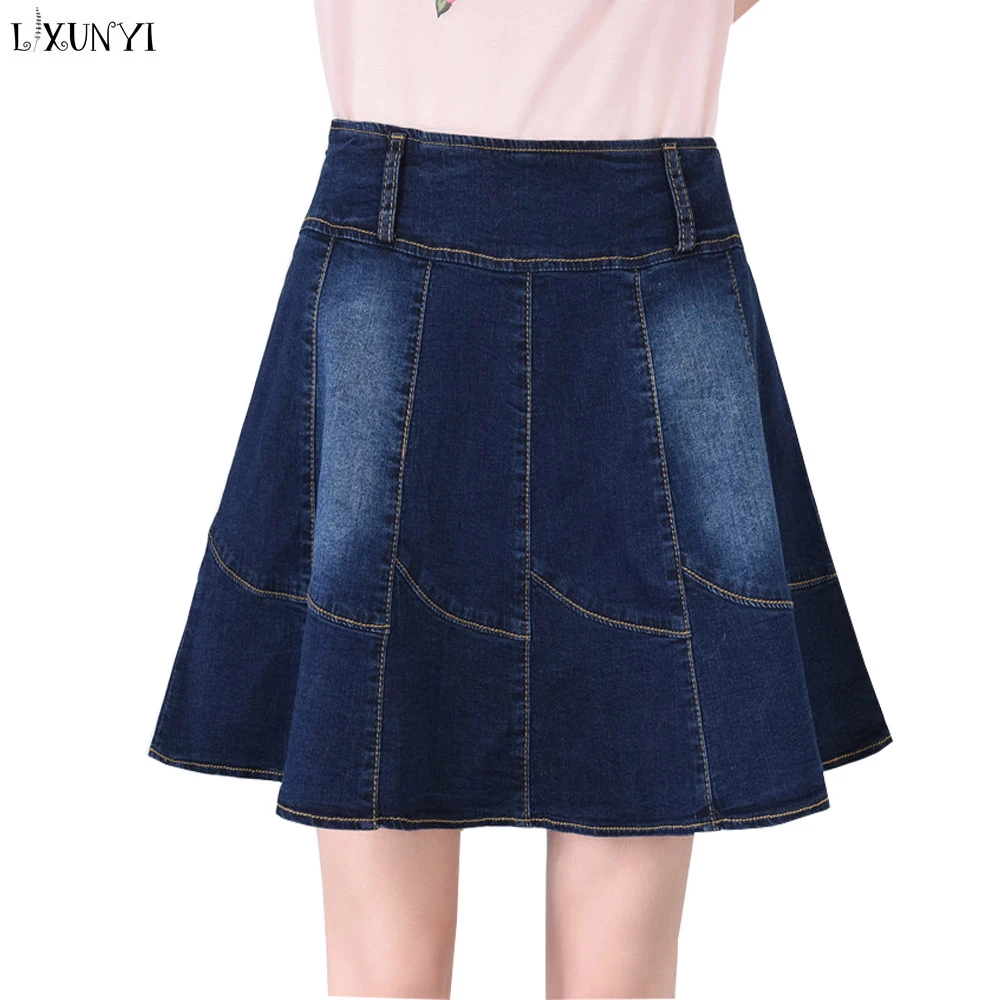 stretch denim skirt plus size