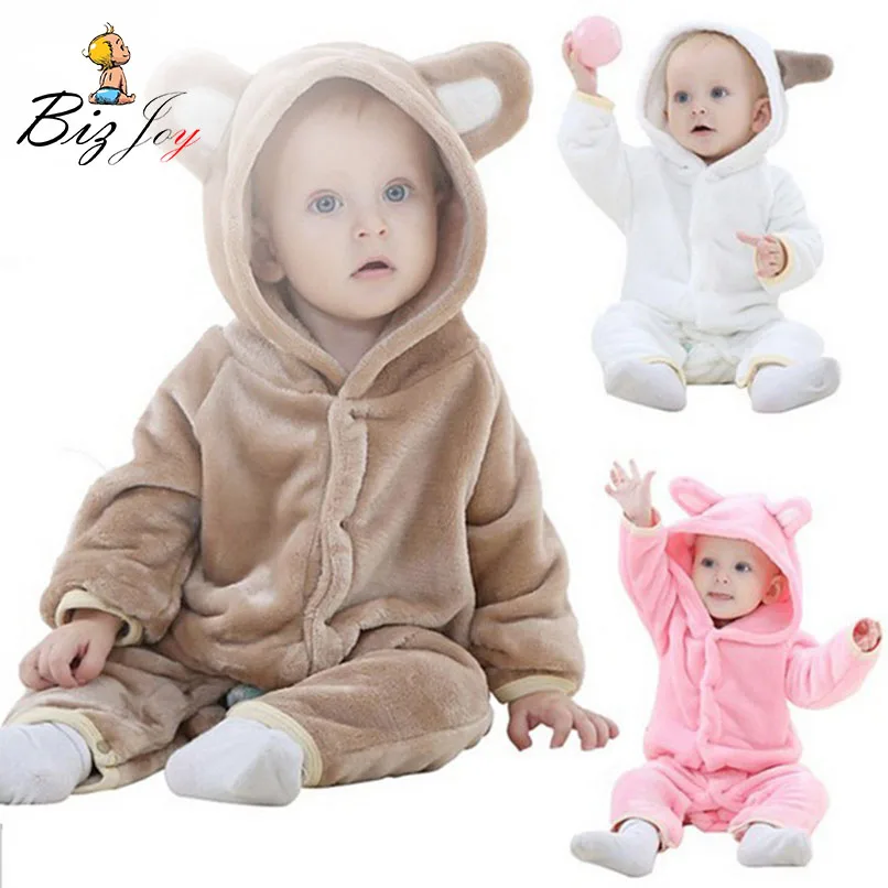 Romper Jumpsuit Playsuit Baby children Animal Siamese clothing Flannel