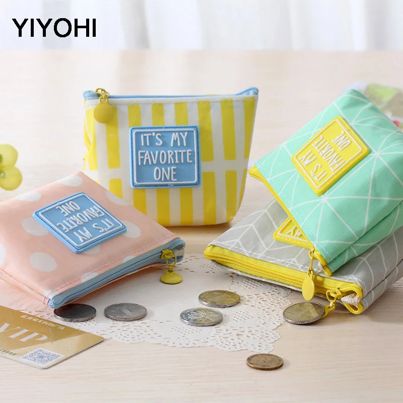 

YIYOHI 4 Color Cute PU Children Coin Purses Cartoon Lovely Waterproof Mini Storage Bags For Cardholder Zip Women Mini Money Bag