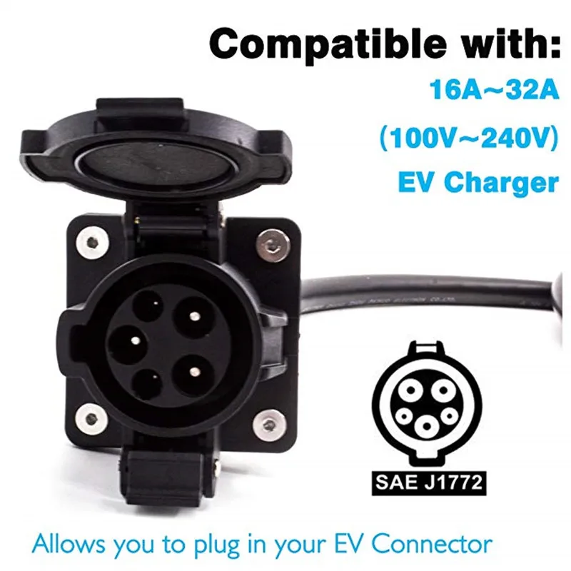 5 м тип 1 SAE J1772 EV автомобильное зарядное устройство с зарядным удлинителем электрический автомобиль удлинитель Разъем поддержка 16A и 32A