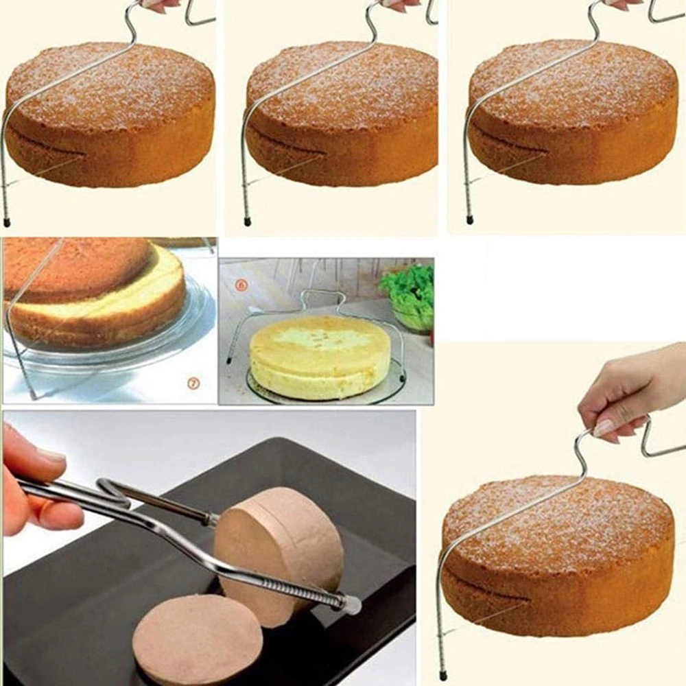 Stainless Steel Adjustable Wire Cake Cutter Slicer Leveler DIY Cake Baking Tools High Quality Kitchen Accessories bakery tools