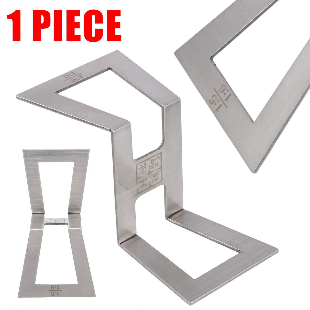 

Stainless Steel Woodworking Dovetail Marker Practical Dovetail Template Carpenter Marking Tool Size 1:5-1:6 and 1:7-1:8