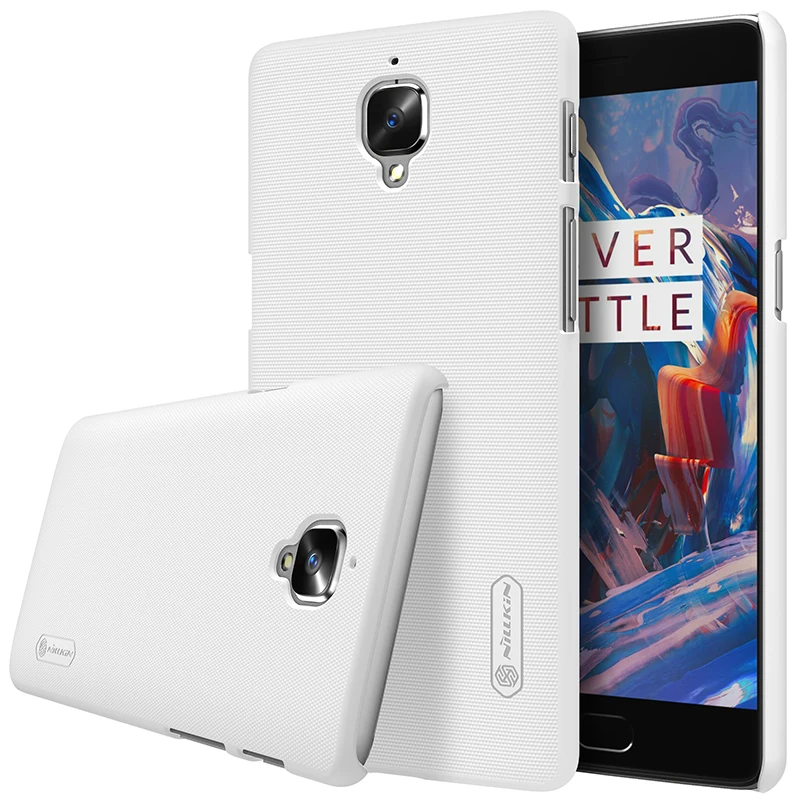 Для Oneplus 3 чехол для One plus 3T A3000 чехол NILLKIN Super Frosted Shield caso чехол s чехлы для Oneplus3 для Oneplus 3T+ подарок - Цвет: White