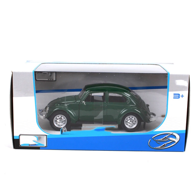 Зеленый/Черный Высокое моделирование 1:24 Масштаб Жук классический сплав ретро-автомобиль модель игрушки для детей мальчиков вентиляторы коллекция подарки