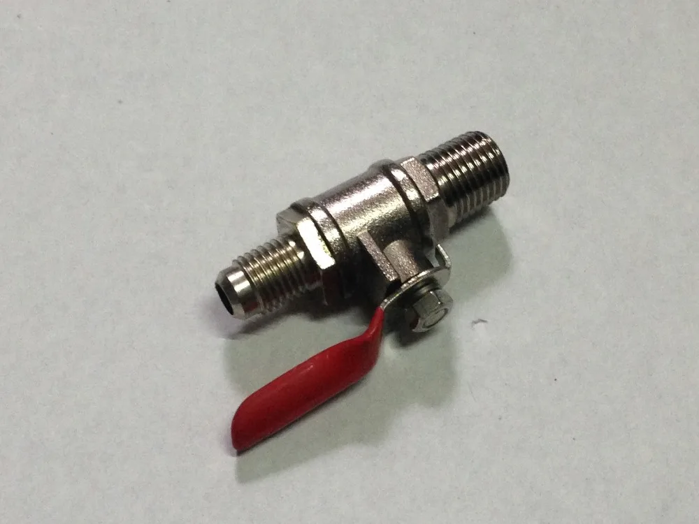 

Mini Shutoff Valve w/Check - 1/4" mfl, Homebrew CO2 Regulator part, Brewer Valve