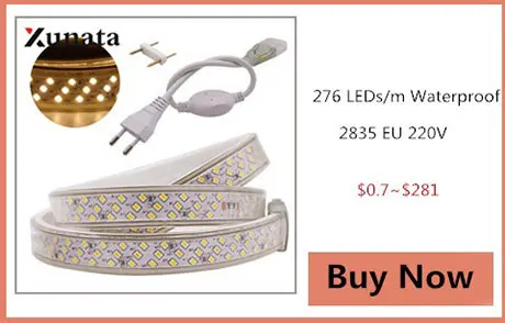 220V 276Leds/m SMD 2835 LED Strip Three Row Waterproof White Warm White Flexible Led Strip Light With Switch For Home Decoration