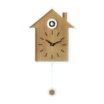 

Cuckoo Clock Living Room Wall Alarm Clock Bird Brief Modern Chiming Clock Children Kids Decorations Home Ornaments 4 Colors