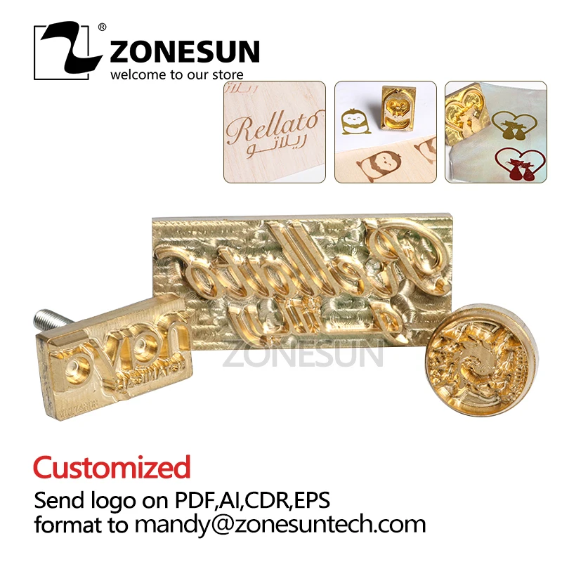 Zonesun Brass Leather Stamps Logo Carving Tools Embossing Seal Hot Branding Personalized Mold Heating On Wood Zonesun Brass Leather Stamps Logo Carving Tools Embossing Seal Hot Branding Personalized Mold Heating On Wood